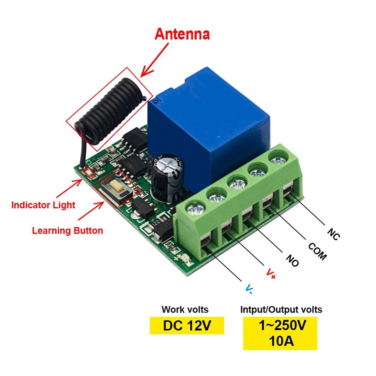مفتاح تحكم عن بعد لاسلكي A72Z  - مراجعة 433Mhz Receiver Module وسعره